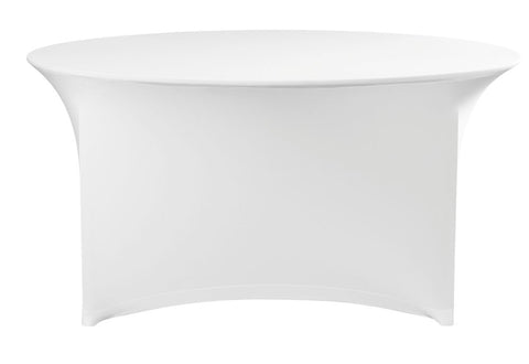 Tischbezug rund, HENDI, 817407, Weiß, ⌀1800x(H)760mm