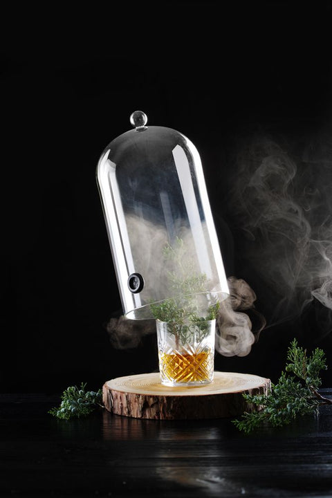 Glasglosche mit Lüftungsöffnung, HENDI, Cocktail-Glosche, ⌀130x(H)282mm