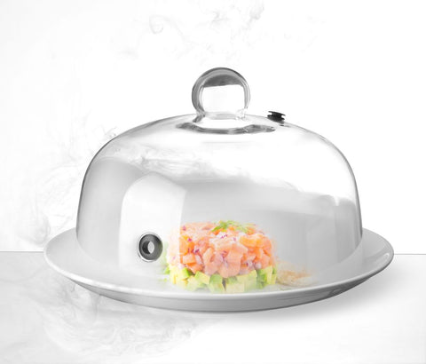 Glasglosche mit Lüftungsöffnung, HENDI, Servierglosche, ⌀260x(H)175mm