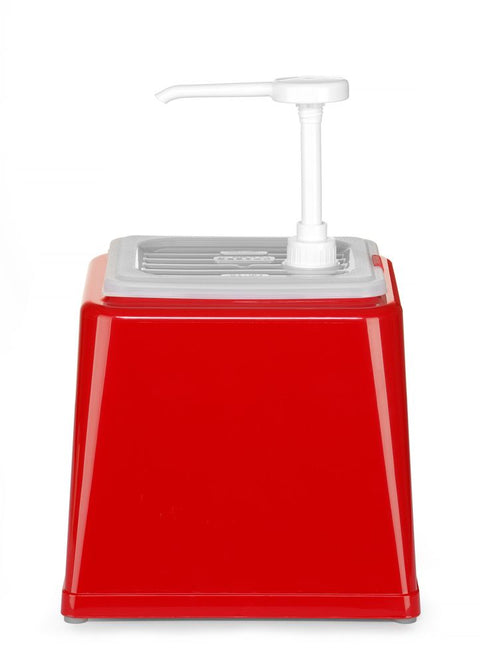 Pump-Saucenspender, HENDI, 2,5L, Rot, 230x210x(H)327mm