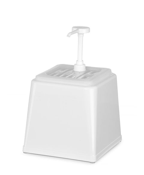 Pump-Saucenspender, HENDI, 2,5L, Weiß, 230x210x(H)327mm
