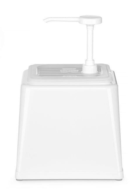 Pump-Saucenspender, HENDI, 2,5L, Weiß, 230x210x(H)327mm
