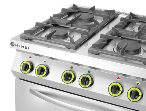 Gasherd 4-flammig mit Ofen GN 1/1