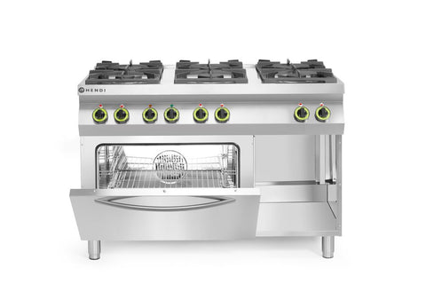 Gasherd Kitchen Line 6-flammig mit Ofen GN 1/1