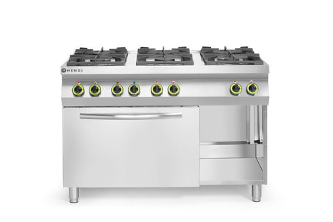 Gasherd Kitchen Line 6-flammig mit Ofen GN 1/1