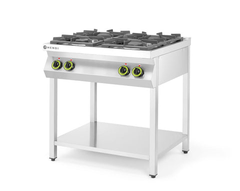 Gasherd Kitchen Line 4-flammig, offener Unterbau