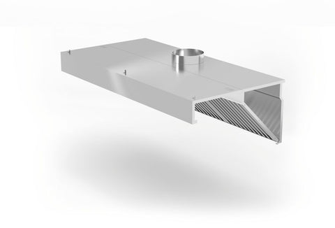 Wandmontierte Dunstabzugshaube, abgewinkelt