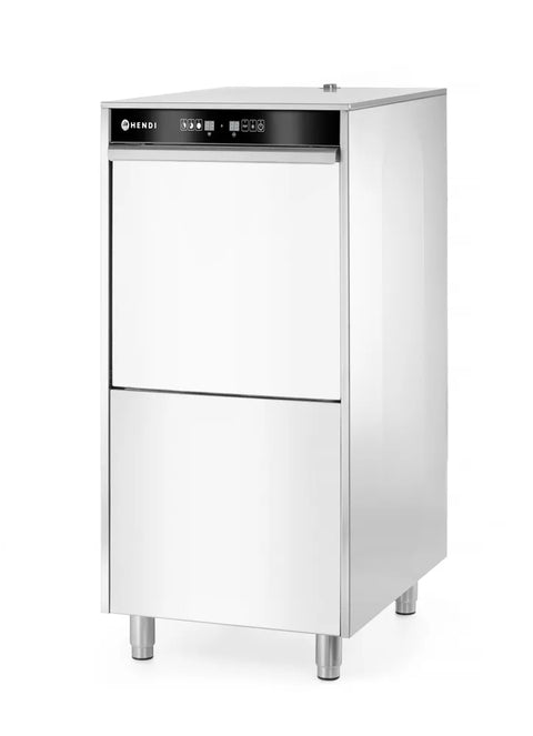 Geschirrspüler 50x60 für Tabletts und Töpfe – elektronisch gesteuert, mit Waschmitteldosiersystem und Ablaufpumpe, HENDI, 400V/7100W, 595x777x(H)1335mm