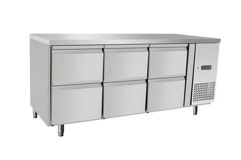 Kühltheke, mit 6 Schubladen