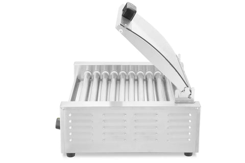 Rollengrill - 2 Zonen mit Energiesparabdeckung, HENDI, 11 Rollen, 220-240V/980W, 566x527x(H)259mm