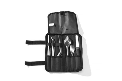 Anrichteset, 6 Stück, satiniert