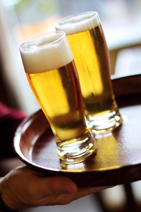 Serviertablett in Holzoptik, rund