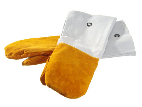 Leder-Grillhandschuhe hitzebeständig – 2 Stück