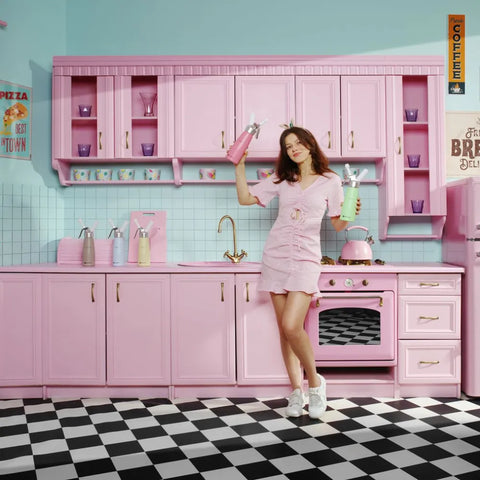 Sahnespender, HENDI, 0,5L, Pastellrosa, ⌀80x(H)260mm