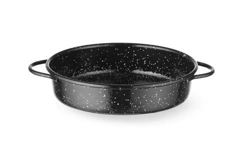 Auflaufform, emailliert, HENDI, Schwarz, ⌀200x(H)45mm