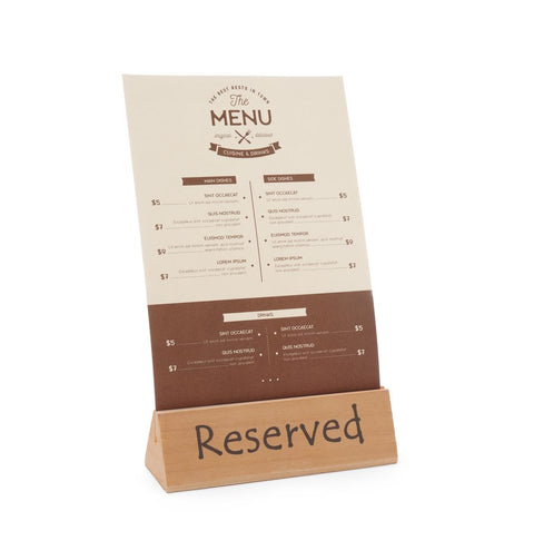 Tischschild Reserviert, HENDI, reserved, 152x44x(H)44mm