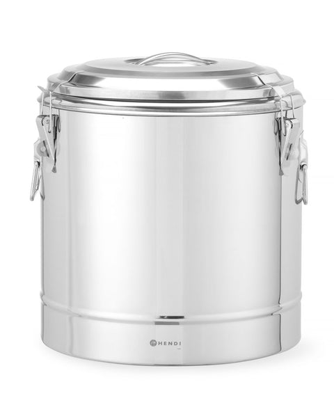 Isolierter tragbarer Behälter, HENDI, Kitchen Line, 31L, Silber, ⌀400x(H)445mm
