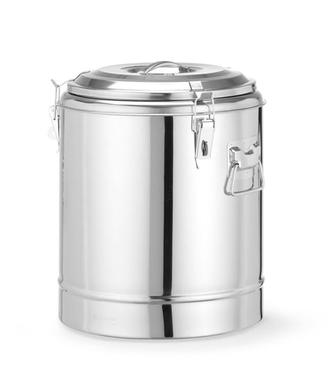 Isolierter tragbarer Behälter, HENDI, Kitchen Line, 23L, Silber, ⌀350x(H)440mm
