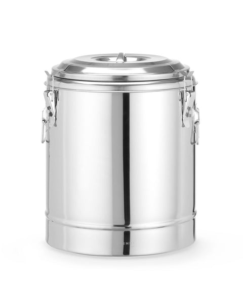 Isolierter tragbarer Behälter, HENDI, Kitchen Line, 23L, Silber, ⌀350x(H)440mm