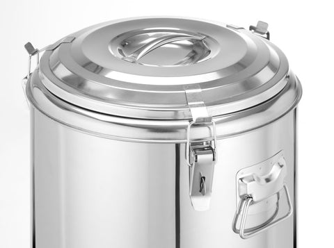 Isolierter tragbarer Behälter, HENDI, Kitchen Line, 23L, Silber, ⌀350x(H)440mm