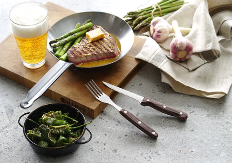 Steakgabel – 6 Stück, HENDI, Profi Line, Braun, 6 Stk., (L)200mm