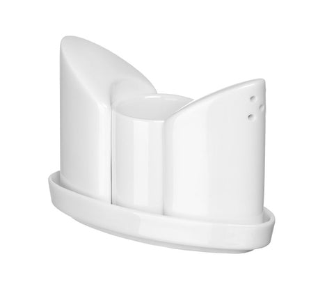 Salz- und Pfefferstreuer-Set mit Zahnstocherhalter