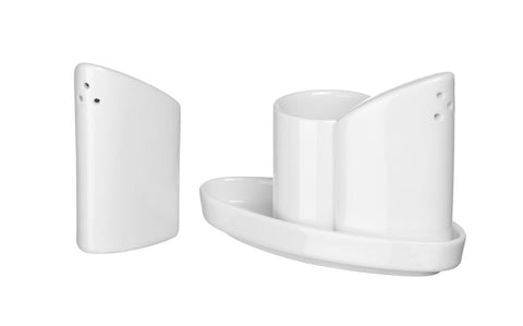 Salz- und Pfefferstreuer-Set mit Zahnstocherhalter