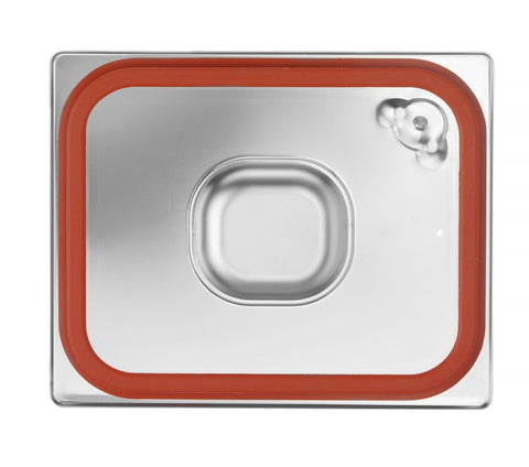 Gastronorm-Deckel mit Silikonrand, HENDI, Profi Line, GN 1/2, 265x325mm