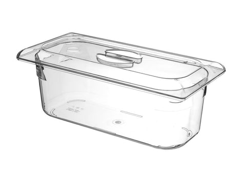 Eiscreme-Behälter Polycarbonat, HENDI, 5L, Transparent, 360x165x(H)120mm