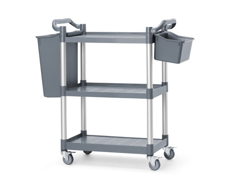 Servierwagen aus Polypropylen mit 3 Fächern, klein