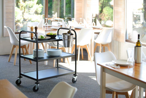 Servierwagen mattschwarz