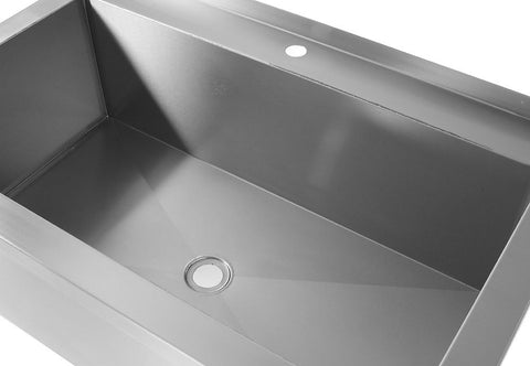 Tisch mit Einzel-Waschwanne – geschweißt