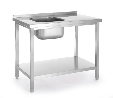 Spültisch mit Ablage, verschraubt