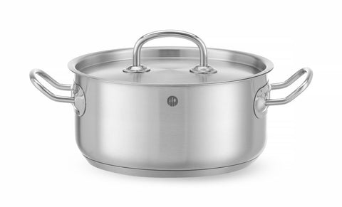 Topf niedrig - mit Deckel, HENDI, Kitchen Line, 2,9L, ⌀200x(H)95mm