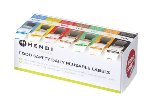 Set mit Lebensmittelsicherheitsaufklebern, vielseitig verwendbar, leicht ablösbar, mit Spender