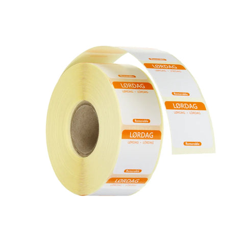 Täglich anwendbare Lebensmittelsicherheitsetiketten, für den Mehrfachgebrauch, leicht zu entfernen , HENDI, Samstag, Orange, 1000 Stk., 25x25mm