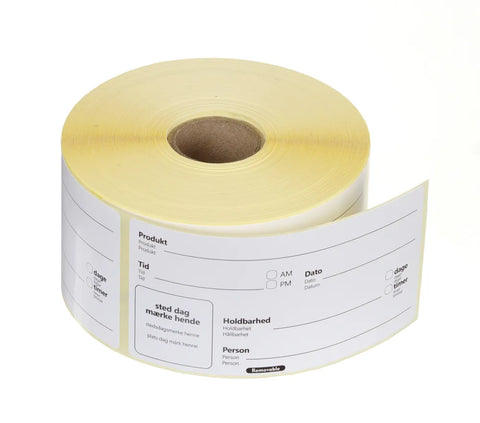 Lebensmittelrotationsetiketten, mehrfach verwendbar, leicht entfernbar, HENDI, Weiß, 500 Stk., 100x50mm