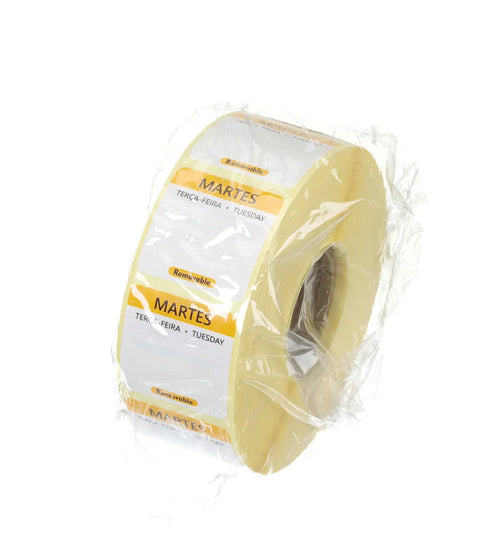 Täglich anwendbare Lebensmittelsicherheitsetiketten, mehrfach verwendbar, leicht entfernbar , HENDI, Gelb, 1000 Stk., 25x25x(H)mm