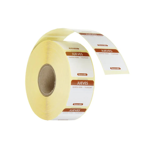 Täglich anwendbare Lebensmittelsicherheitsetiketten, mehrfach verwendbar, leicht entfernbar , HENDI, Donnerstag, Braun, 1000 Stk., 25x25x(H)mm