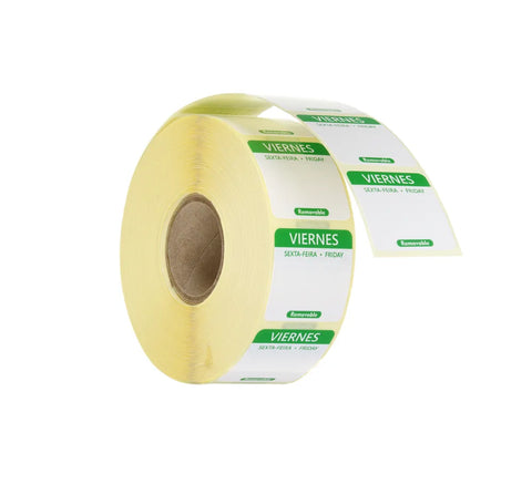 Täglich anwendbare Lebensmittelsicherheitsetiketten, mehrfach verwendbar, leicht entfernbar , HENDI, Grün, 1000 Stk., 25x25x(H)mm