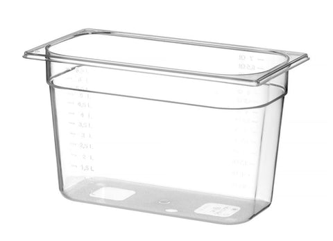 Gastronorm-Behälter 1/3, HENDI, Profi Line, GN 1/3, 7,8L, Transparent, 325x176x(H)200mm