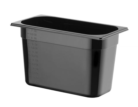 Gastronorm-Behälter 1/3, HENDI, Profi Line, GN 1/3, 7,8L, Schwarz, 325x176x(H)200mm