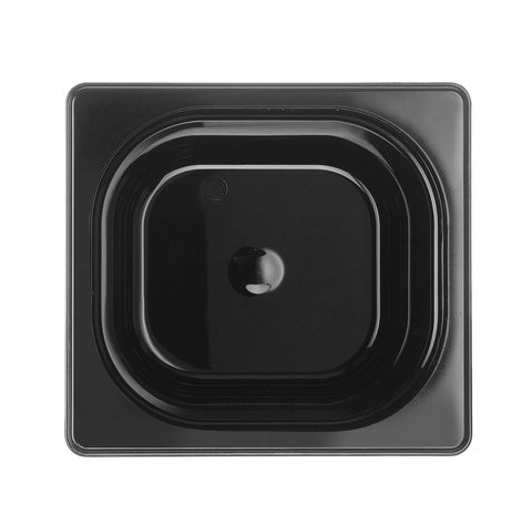 Gastronorm-Behälter 1/6, HENDI, Profi Line, GN 1/6, 1L, Schwarz, 176x162x(H)65mm