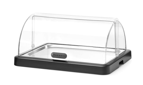 Rolltop Kühldisplay Duo UNIQ, HENDI, designed by Robert Bronwasser, Einzel, Schwarz, 460x355x(H)220mm, Rechteckig