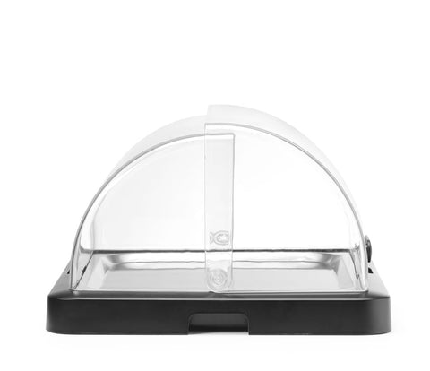 Rolltop Kühldisplay Duo UNIQ, HENDI, designed by Robert Bronwasser, Einzel, Schwarz, 460x355x(H)220mm, Rechteckig