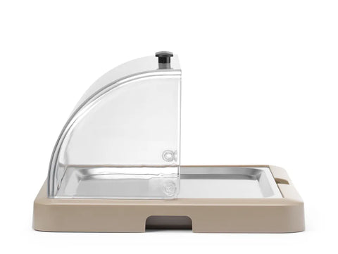 Rolltop Kühldisplay Duo UNIQ, HENDI, designed by Robert Bronwasser, Einzel, Beige, 460x355x(H)220mm, Rechteckig