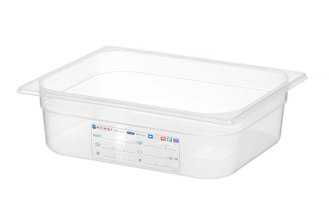 Gastronorm-Behälter 1/2, HENDI, GN 1/2, 6,5L, Transparent, 325x265x(H)100mm