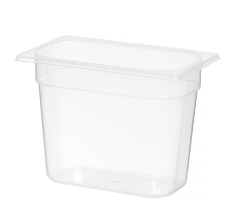Gastronorm-Behälter 1/4, HENDI, Profi Line, GN 1/4, 5,5L, Transparent, 265x162x(H)200mm