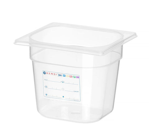 Gastronorm-Behälter 1/6, HENDI, GN 1/6, 2,4L, Transparent, 176x162x(H)150mm