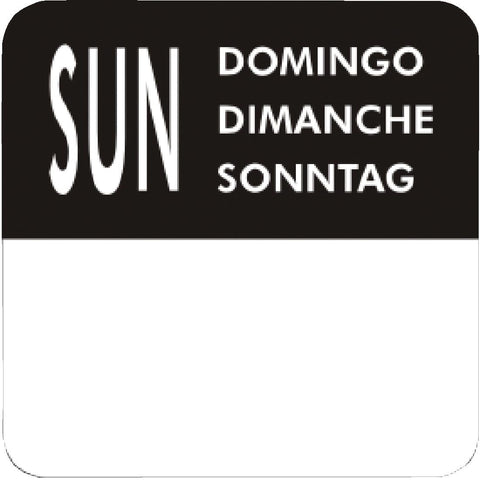 Vogue entfernbare Wochentagetiketten 2,5cm (7000 Stück)